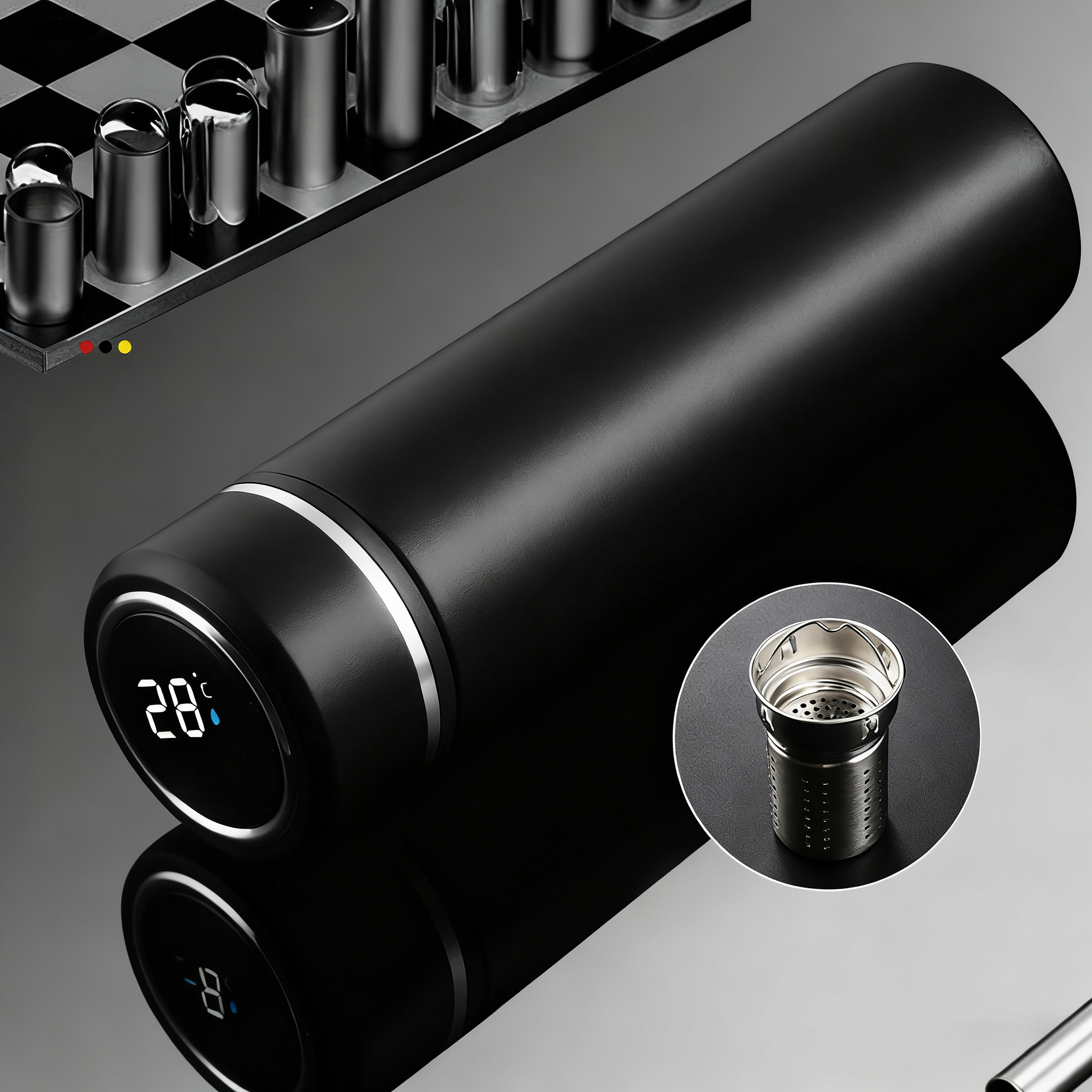 Sleek Modern Thermos with Intelligent Temperature Display​