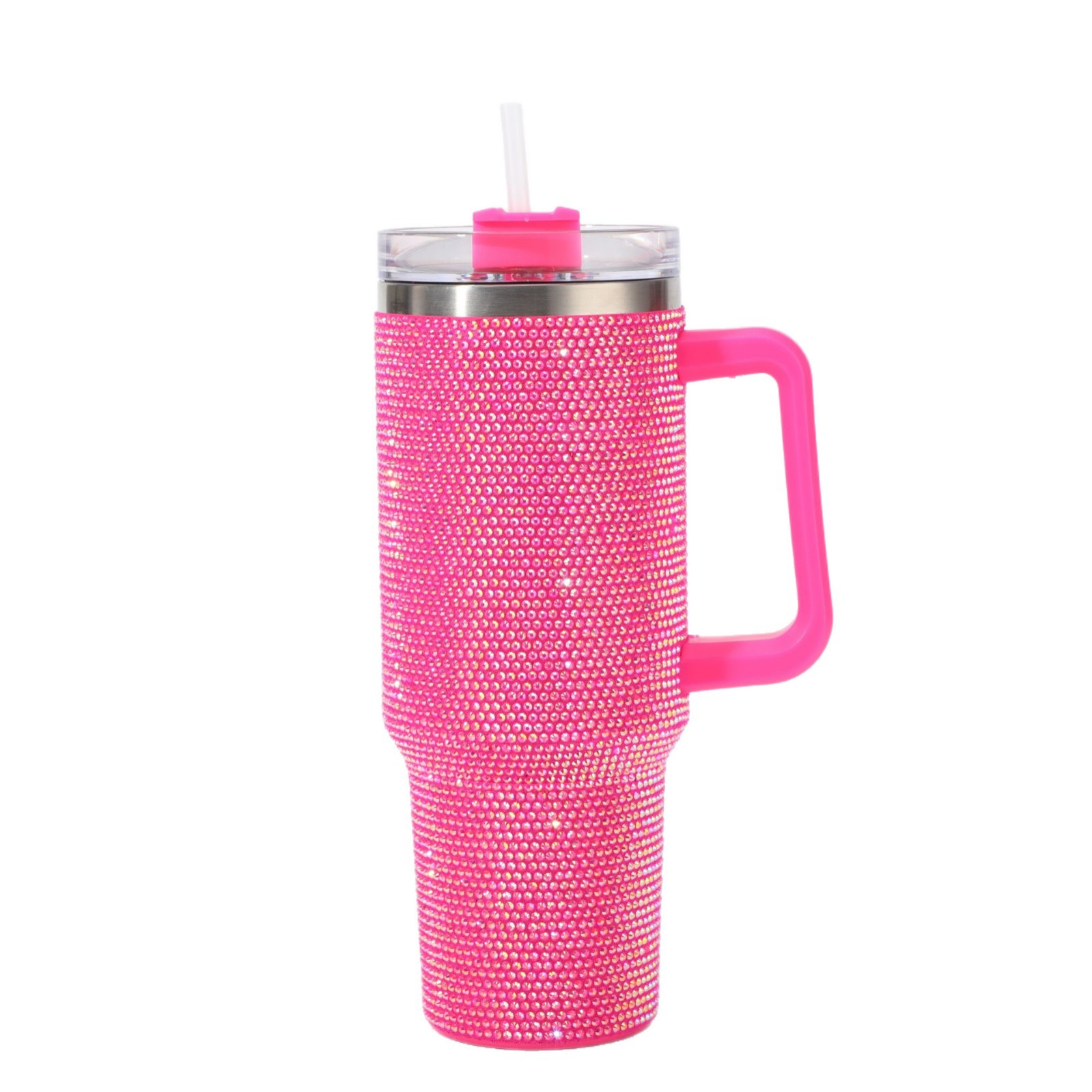 40oz-rhinestone-bling-insulated-car-tumbler-with-handle-straw